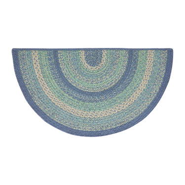 Jolie Jute Half Circle Braided Rug w/ Pad 19.5